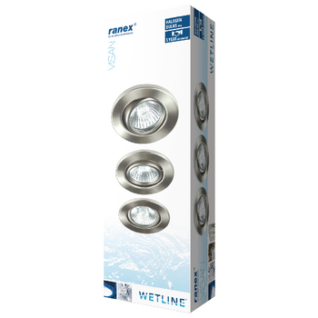 RA-WET03 Halogeen downlight 35 w round aluminium Verpakking foto