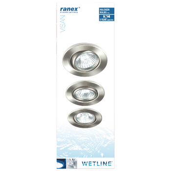 RA-WET03 Halogeen downlight 35 w round aluminium Verpakking foto