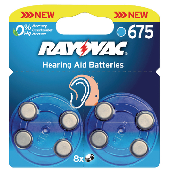 RAY-675B-8P Zinc-air batterij pr44 1.4 v 8-blister Verpakking foto