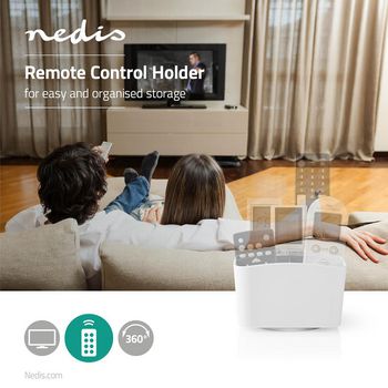 RCHD10WT Houder voor afstandsbedieningen | 360° draaibaar | 5 compartimenten | wit Product foto