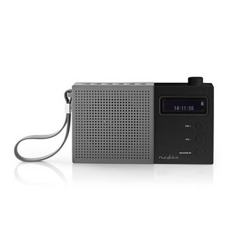 RDDB2210BK Digitale dab+ radio | 4,5 w | fm | klok & alarm | grijs / zwart