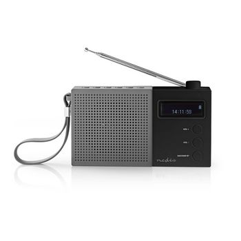 RDDB2210BK Digitale dab+ radio | 4,5 w | fm | klok & alarm | grijs / zwart Product foto