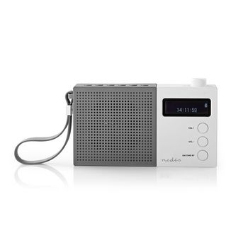RDDB2210WT Digitale dab+ radio | 4,5 w | fm | klok & alarm | grijs / wit
