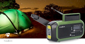 RDDBCR2000GN Noodradio | draagbaar model | dab+ / fm | batterij gevoed / handslinger / solar powered / usb gevoed Product foto