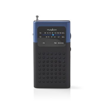 RDFM1100BU Fm-radio | draagbaar model | fm | batterij gevoed | analoog | 1.5 w | zwart-wit scherm | koptelefoon