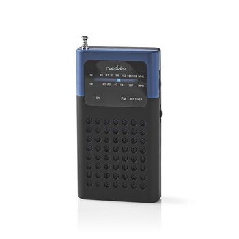 RDFM1100BU Fm-radio | draagbaar model | fm | batterij gevoed | analoog | 1.5 w | zwart-wit scherm | koptelefoon Product foto