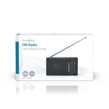 RDFM1200BK Fm-radio | draagbaar model | am / fm | batterij gevoed | analoog | 1.5 w | zwart-wit scherm | koptel  foto