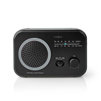 RDFM1330GY Fm-radio | draagbaar model | am / fm | batterij gevoed / netvoeding | analoog | 1.8 w | zwart-wit sc Product foto