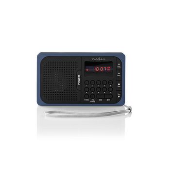 RDFM2100BU Fm-radio | 3,6 w | usb-poort & microsd-kaartsleuf | zwart / blauw