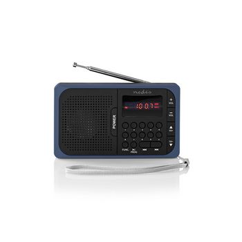 RDFM2100BU Fm-radio | 3,6 w | usb-poort & microsd-kaartsleuf | zwart / blauw Product foto