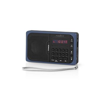 RDFM2100BU Fm-radio | 3,6 w | usb-poort & microsd-kaartsleuf | zwart / blauw Product foto
