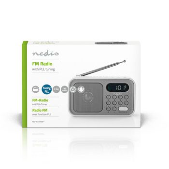 RDFM2200WT Fm-radio | draagbaar model | fm | batterij gevoed / netvoeding | digitaal | 2.1 w | scherm grootte:  Verpakking foto