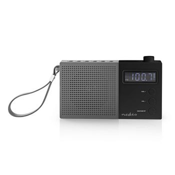 RDFM2210BK Fm-radio | 2,1 w | klok & alarm | multifunctionele draaiknop | grijs / zwart