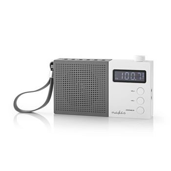 RDFM2210WT Fm-radio | 2,1 w | klok & alarm | multifunctionele draaiknop | grijs / wit Product foto