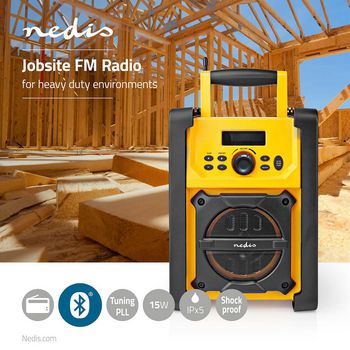 RDFM3100YW Fm-radio | bouwradio | fm | batterij gevoed / netvoeding | digitaal | 15 w | scherm grootte: 2.2 \