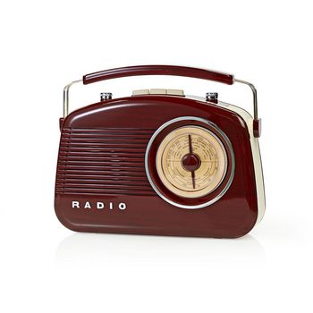 RDFM5000BN Fm-radio | tafelmodel | am / fm | batterij gevoed / netvoeding | analoog | 4.5 w | handgreep | bruin Product foto