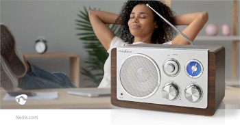 RDFM5110BN Fm-radio | tafelmodel | fm | netvoeding | analoog | 15 w | bruin Product foto