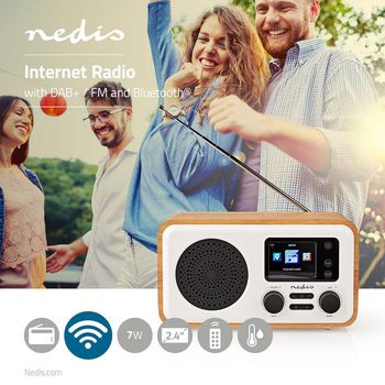 RDIN2000WT Internetradio | tafelmodel | bluetooth® / wi-fi | dab+ / fm / internet | 2.4 \
