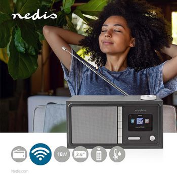 RDIN3000BK Internetradio | tafelmodel | bluetooth® / wi-fi | fm / internet | 2.4 \