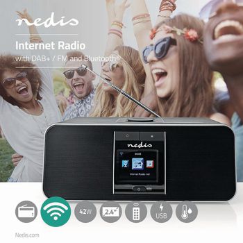 RDIN5005BK Internetradio | tafelmodel | bluetooth® / wi-fi | dab+ / fm / internet | 2.4 \