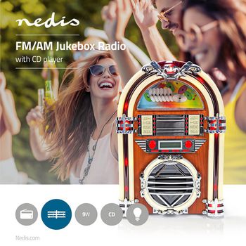 RDJB3000BN Fm-radio | tafelmodel | am / fm | netvoeding | analoog | 9 w | scherm grootte: 2.4 \