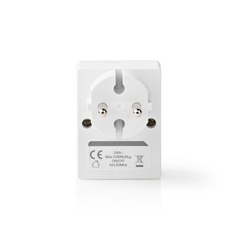 RFP130EWT Rf-stekker | 433 mhz | 1500 w | euro | -10 - 40 °c | wit Product foto
