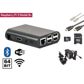 RP3PKIT1 Raspberry pi 3+ starter kit + wi-fi + bluetooth® + noobs software tool