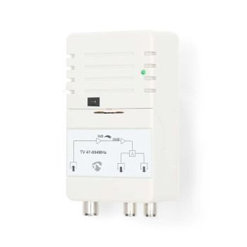 SAMP42222WT Catv-versterker | versterking: 25 db | 47 - 694 mhz | outputs: 2 | versterkingsregelaar | wit Product foto