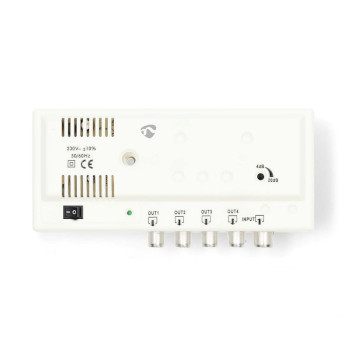 SAMP42241WT Catv-versterker | versterking: 20 db | 47 - 862 mhz | outputs: 4 | versterkingsregelaar | wit Product foto
