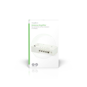 SAMP42244WT Catv-versterker | versterking: 20 db | 47 - 694 mhz | outputs: 4 | versterkingsregelaar | wit  foto