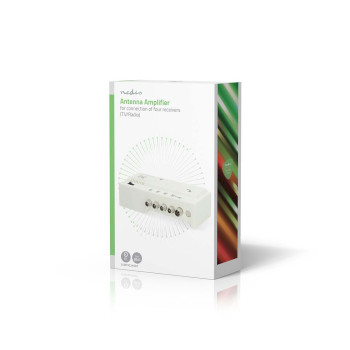 SAMP42244WT Catv-versterker | versterking: 20 db | 47 - 694 mhz | outputs: 4 | versterkingsregelaar | wit Verpakking foto
