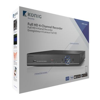 SAS-AHD1004 4-kanaals cctv recorder hdd 1 tb Verpakking foto