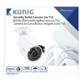 SAS-CAM1110 Bullet beveiligingscamera 700 tvl ip66 wit Verpakking foto