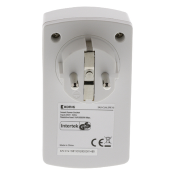 SAS-CLALSPE10 Smart home plug-in stopcontact - schuko / type f (cee 7/7) Product foto