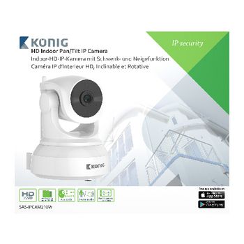 SAS-IPCAM210W Hd pan-tilt ip-camera binnen 1280x720 wit Verpakking foto