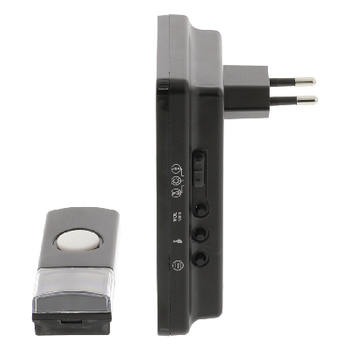 SAS-WDB303 Plug-in draadloze deurbel set 220v 70 db zwart Product foto