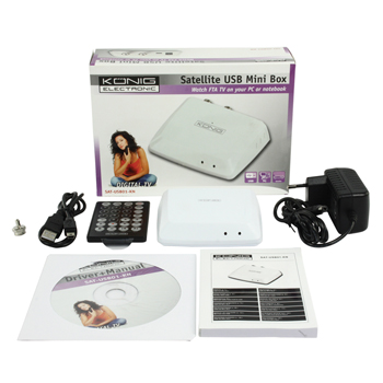 SAT-USB01-KN Digitale usb satellietontvanger Inhoud verpakking foto