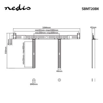 SBMT20BK Soundbar beugel | geschikt voor: universeel | met tv bevestiging | 10 kg | diepteaanpassing | staal  Product foto