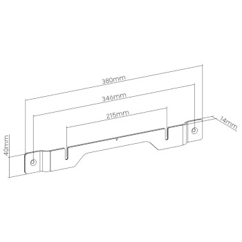 SBMT57BK Soundbar beugel | geschikt voor: sonos® ray™ | wand | 2 kg | vast | abs / staal | zwart Product foto