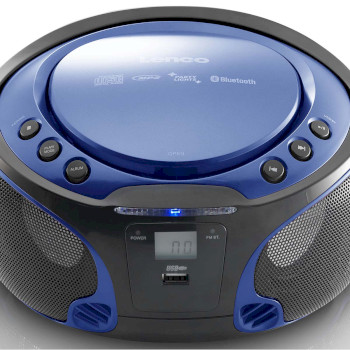SCD-550BU Scd-550bu draagbare fm-radio cd/mp3/usb/bluetooth-speler® met led-verlichting blauw Product foto