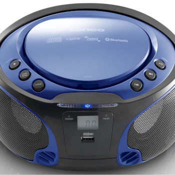 SCD-550BU Scd-550bu draagbare fm-radio cd/mp3/usb/bluetooth®-speler met led-verlichting blauw Product foto