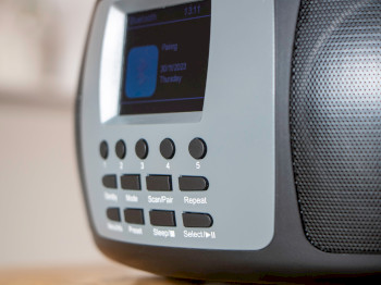 SCD-860BK Draagbare dab+/fm-radio met bluetooth® cd-speler en groot lcd-kleurenscherm zwart Product foto