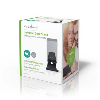 SDSD100BK Smartphone / tablet-standaard | verstelbare standen | kantoorgebruik / thuisgebruik | voor het bekij Verpakking foto