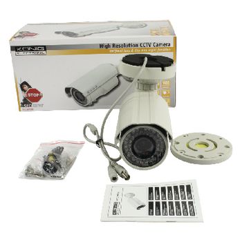 SEC-CAM760 Hoge resolutie cctv camera met varifocus lens Inhoud verpakking foto