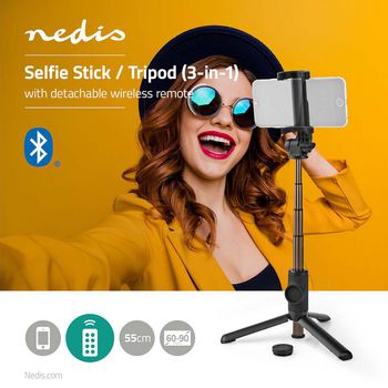 SEST250BK Bluetooth® selfie stick | bluetooth® versie: 4.2 | maximale schermgrootte: 3.54 \