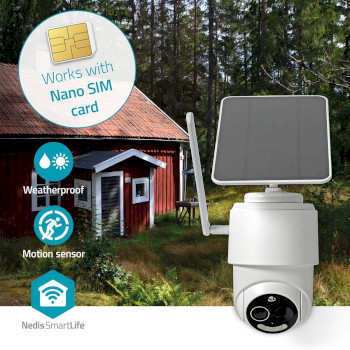 SIMCBO50WT Smartlife camera voor buiten | 4g | full hd 1080p | pan tilt | ip65 | cloud opslag (optioneel) / mic Product foto