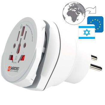 SKR1500216E Reisadapter combo - wereld-naar-israël geaard Product foto