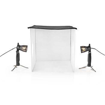 SKT010WT Fotostudioset | 400 lm | opvouwbaar | achtergronden inbegrepen | inclusief reistas | zwart Product foto