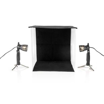 SKT010WT Fotostudioset | 400 lm | opvouwbaar | achtergronden inbegrepen | inclusief reistas | zwart Product foto