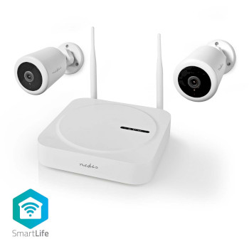 SLNVR201CWT Smartlife draadloos camerasysteem | 2x camera | full hd 1080p | ip65 | nachtzicht | wit